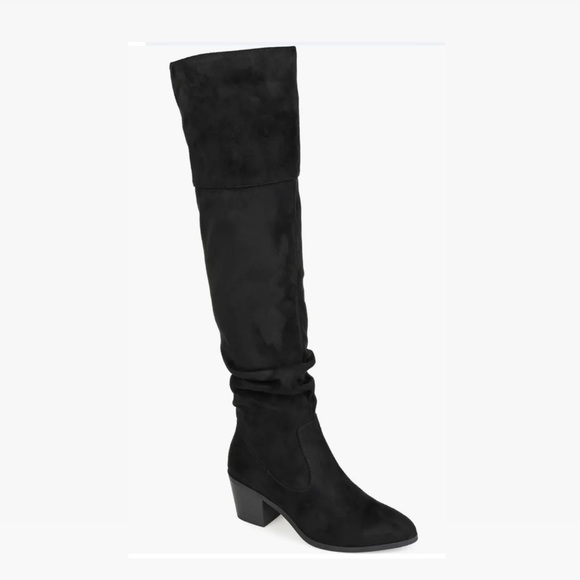 NWT Zivia Faux Suede Boot Black Journee - Picture 1 of 3